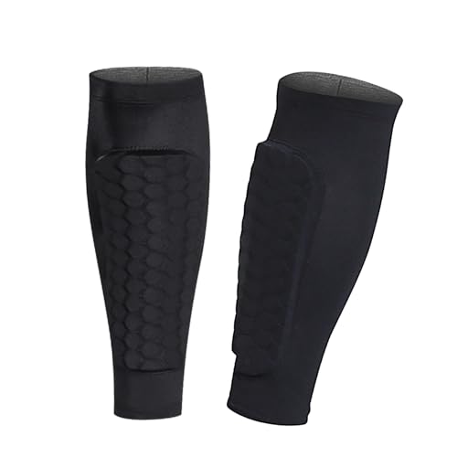 CHANXIUZAI Accesorios de fútbol para niños, espinilleras para niños, transpirables y antideslizantes, espinilleras para niños (negro, M)