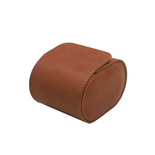 Uhr Schmuck Box Organizer Tragbare Uhrenaufbewahrungstasche Single Travel Uhrentasche Uhrenbox Aufbewahrungsbox Braun Cover