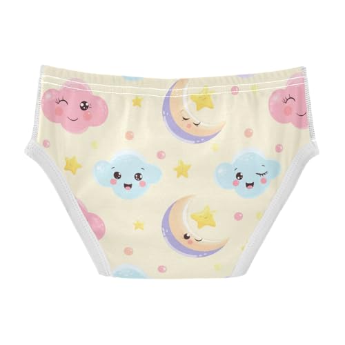 ODAWA Cute Pastel Clouds Cotton Toddler Underwear, Tag-Free Comfort Toddler Boy Underwear 2T2