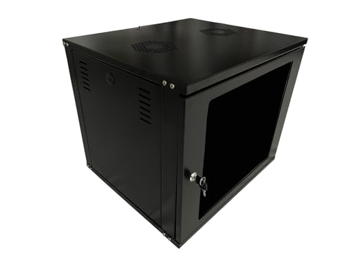 Mini Rack De Parede 8U Profundidade 470mm Padrão 19 Polegadas Visor Acrílico Fume - Imagem 5