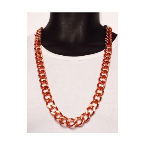 Pure Copper Cuban Link Necklace Heavy Solid Jewelry Chain 24" For Men and Women2