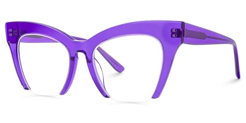 Image of VOOGLAM Blue Light Glasses for Women Anti Eyestrain Dry Eyes UV Computer Phone TV Eyewear Fashion Jacobien