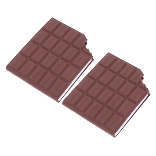 HORIALENCE 2個 香り付きチョコレート型ポケットメモ おしゃれオフィス文具 学生向け便利付箋 ノート代わりに使える繰り返し貼れるメモ帳