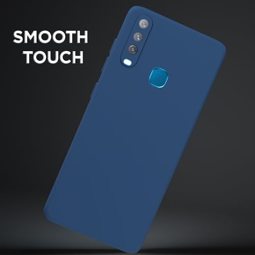 Image of Outlouders Back Cover for Vivo Y12 / Vivo Y15 / Y17 / Vivo U10 | Camera Protection | Durable Soft Matte Silicone Bumper Case (Blue)