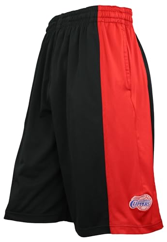 Zipway NBA Los Angeles Clippers Men's Side Strip Team Shorts, Multicolor, Large