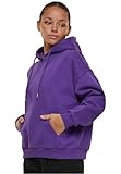 Urban Classics Sudadera con capucha para mujer de gran tamaño, color morado real 3XL