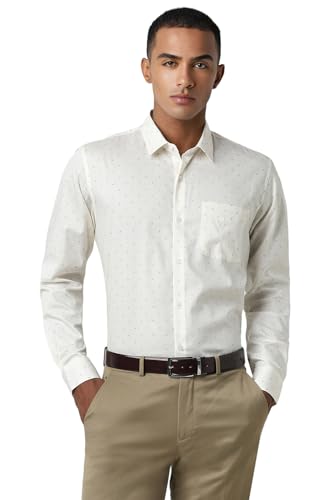 Image of Peter England Men's Cotton Print Slim Fit Shirt