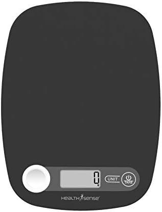 HealthSense Weight Machine for Kitchen, Kitchen Food Weighing Scale for Health, Fitness, Home Baking & Cooking with Hanging Design, Touch Button, Tare Function & 1 Year Warranty – Chef-Mate KS 40