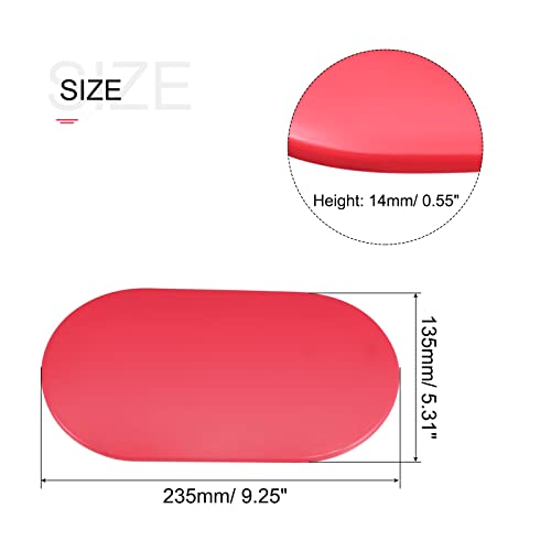 sourcing map Exercise Core Sliders, Oval Glider Discs with Feet Covers, Dual Sided Usage in Home Gym for Full Body Workout - Image 3