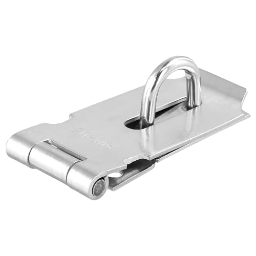 Image of 15pcs 3 Inch Stainless Steel Packlock Clasp Hasp Lock Latch, Pad Lock Latches with 120 Screws, Door Padlock for Boxes, Door