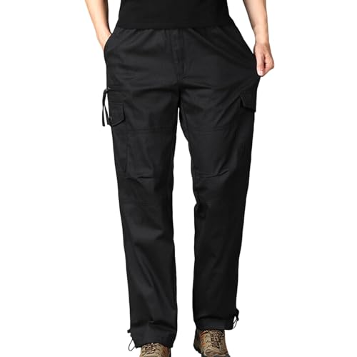 Baggy Cargo Pants Men Lightweight Loose Straight Leg Casual Fashion Trouser Big and Tall Elastic Waist Soft Sweatpant