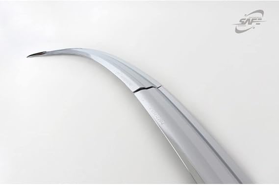 Safe Chrome Window Visor Deflector Sun Rain Vent Guard 4 Pcs Set Compatible with 2017~2018 Elantra Out Channel Visor