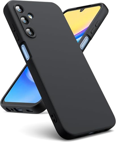 Movilear Funda Carcasa de Silicona Líquida para Samsung Galaxy A15 4G / A15 5G, Interior de Microfibra Antigolpes Protección Gel Ultra Suave de Goma a Prueba de Choques y Arañazos FSUA (Negro)