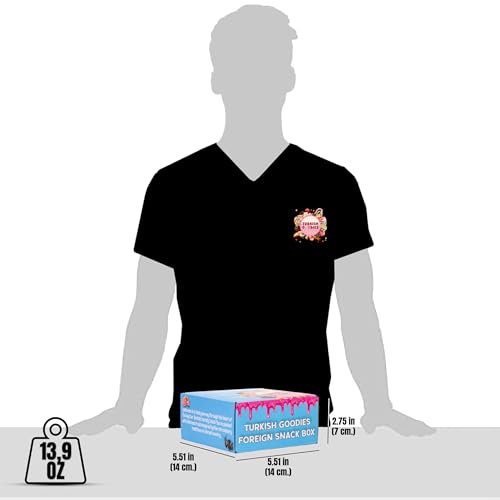 Foreign Candy Around The World Box - Turkish Snack Box - European Snacks Crate - Bite Sized Foreign Exotic Treats - Variety of Unique Sweets and Savory Snacks from Turkey - 24ct