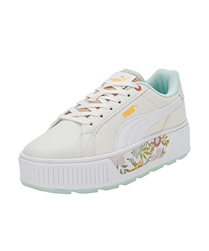 PUMA Karmen Wild Garden, Basket Femme, Vapor Gray White Minty Burst, 38.5 EU