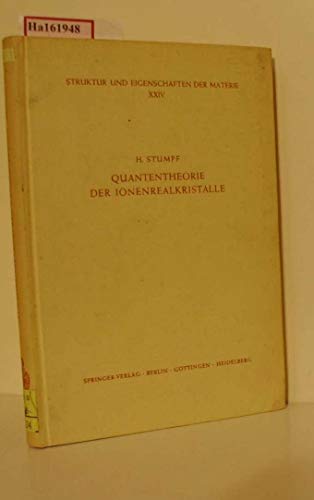 Quantentheorie der Ionenkristalle.