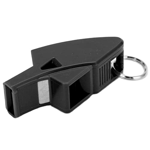 Silbato para árbitro Gonetre durable y portátil negro miniatura 4