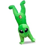 Inflatable Adults Halloween Costume Funny Alien Handstand Blow Up Costume for Halloween Funny Alien Theme Cosplay Party