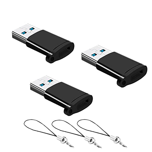 YRIKE Adaptador USB C Hembra a USB Macho (3 Piezas), Adaptador USB C 3.0 Compatible con portátiles MacBook Samsung Cover