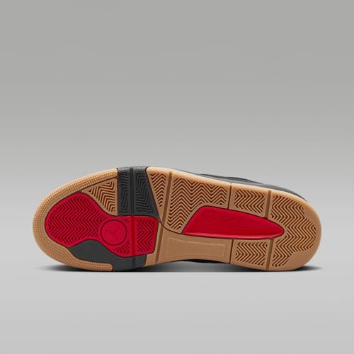 Nike Jordan Flight Court Men's Shoes - Black/Gum Medium Brown/Varsity Red