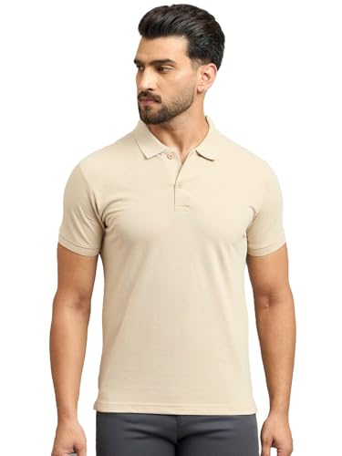 Image of Men's Half Sleeve Solid Cotton Polo T-Shirt | Premium Soft Fabric