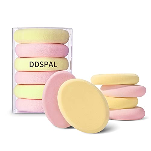 Powder Puff 6Pcs Set, Beauty Blender, Makeup Sponge for Powder Foundation, Non-Latex Polyurethane Foundation Sponge, Skin-Friendly and Soft, Dry and Wet Use
