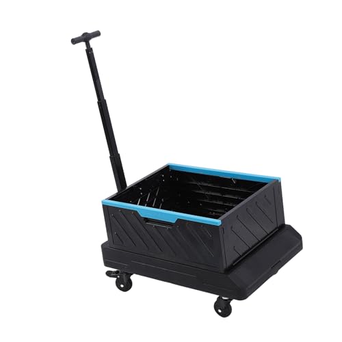 Carretilla plegable de acero inoxidable con ruedas giratorias miniatura 1