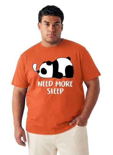 Image of Toodlegram Men's Plus Size Graphic Printed Cotton T-Shirt Casual Round Neck Regular Fit