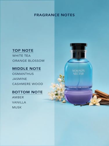 Image of The Souled Store Nomad's Nectar Women Perfumes | Premium Eau De Parfum for Women with 20% Fragrance Oil Concentration | Calm & Elegant Everyday Scent with White Tea, Osmanthus & Amber - 100ml
