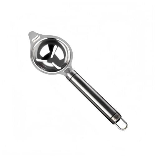 Vyloky Separador de huevos y separadores de yema de acero inoxidable 304, inoxidable, apto para lavavajillas, apto para alimentos para hornear y cocina (versión larga)