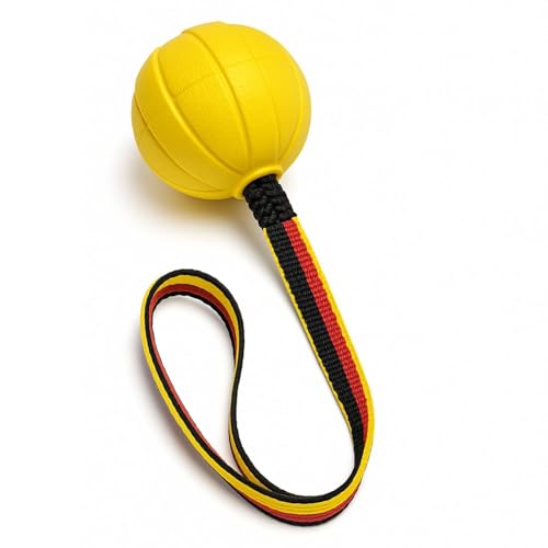 Image of Petarchi RuffFoam Rope Ball Dog Toy | Interactive Pet Toy for Training Tug Chew & Fetch | Improves Dental Health | Non-Toxic & Floatable | Indoor & Outdoor Play (Large - 9cm Diameter)