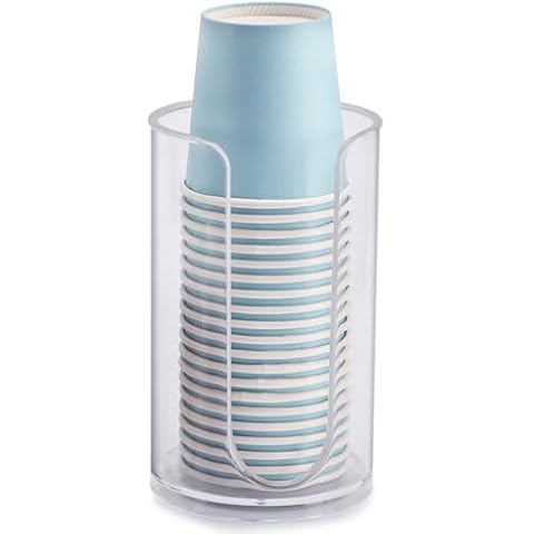 LoveBB Plastic Cup Dispenser for Bathroom Vanity Countertop Cover