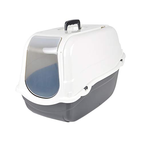 1001KDO POUR ANIMAUX Maison de Toilette Chat Ivoire Bac à Litière Moderne 57 x 39 x 41 cm pour Propriétaires de Chats