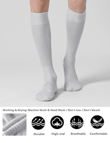 Image of CS CELERSPORT 2 /3 Pack Soccer Softball Baseball Socks for Youth Kids Adult Multi-Sport Compression Knee High Socks