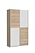 Produktbild FORTE Ohio Mehrzweckschrank mit 2 Türen, Holzwerkstoff, Weiß / Sonoma Eiche dekor, 120 x 42 x 190.5 cm