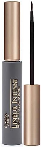 L'Oreal Paris Makeup Lineur Intense Brush Tip Liquid Eyeliner, Black, 0.24 fl oz.