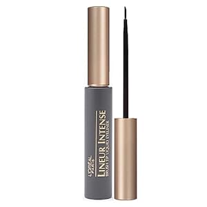L’Oreal Paris Lineur Intense Brush Tip Liquid Eyeliner, Black, 0.24 fl; oz; (Packaging May Vary)