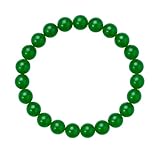 💚 CONTENIDO: Incluye 1 pulsera elástica de jade verde natural con cuentas de 8 mm cuidadosamente pulidas, adaptables a la mayoría de muñecas. Enviada en embalaje protector para mantener su energía y durabilidad. Ideal como complemento esotérico, amuleto de bienestar o regalo para atraer equilibrio emocional, fortuna y tranquilidad diaria.