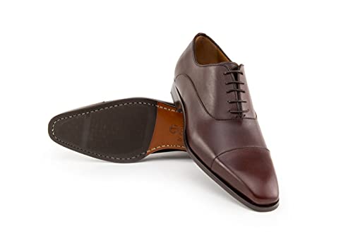 Chaussure Oxford homme en cuir D'Comfort fabriqué en Espagne marron de taille 45