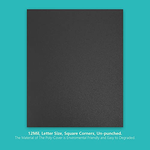 Image of Binditek 12 Mil Sand-Textured Binding Covers, Letter Size, Black, 50 Pack