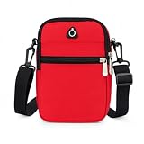 Bolsa Tiracolo Com 4 Compartimentos (Vermelha)