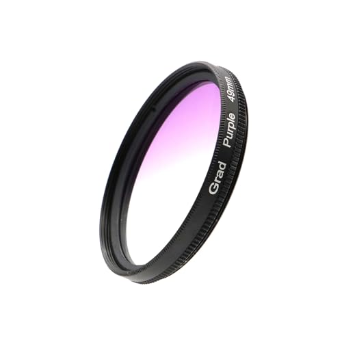 Filtro graduato universale compatibile con obiettivi della fotocamera con filettatura filtro da mm per fotografia di paesaggio e architettura 49 mm viola