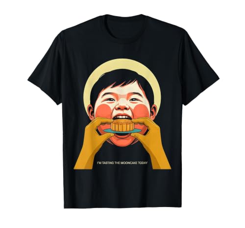 I'm Tasting The Mooncake Today Mid Autumn Festival Kids T-Shirt, Men, Black, Large