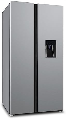 SIA 627L Freestanding American Fridge Freezer with Ice & Water Dispenser - Silver - Image 3