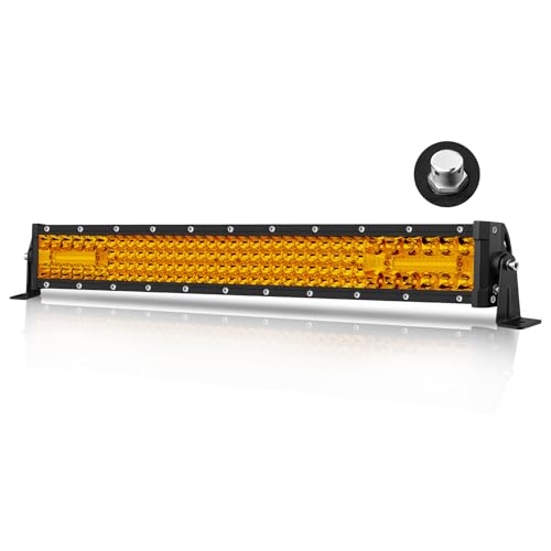 Image of 20 Inch Amber LED Light Bar 150W Combo Quad Row Off Road Light