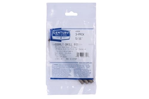 Image of Century Drill & Tool 26820 Cobalt Drill Bit, 5 /16 inch, Pro Pack of 3