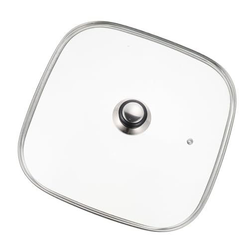 Couvercle de casserole carré avec trou de ventilation et verre résistant