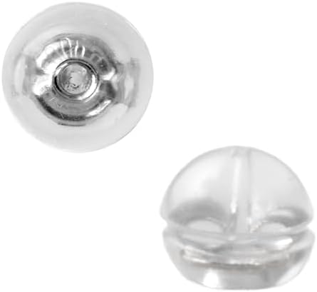 （23:30時点） PLUSTER ピアス キャッチ 金属アレルギー対応 (特許取得 取れない/落ちにくい 設計) ドーム型 PT900 プラチナ ダブルロック (専用ポーチ付き ２個セット) / レディース メンズ