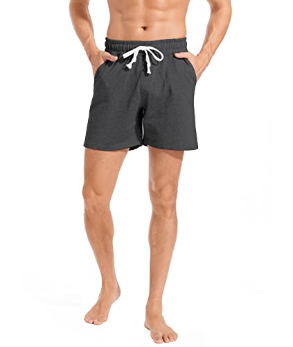 Dr.cyril Mens 5.5" Athletic Workout Shorts Cotton Lounge Shorts Elastic Waist Gym Joggers Sweat Shorts (Xl, Dark Grey) #TOP9
