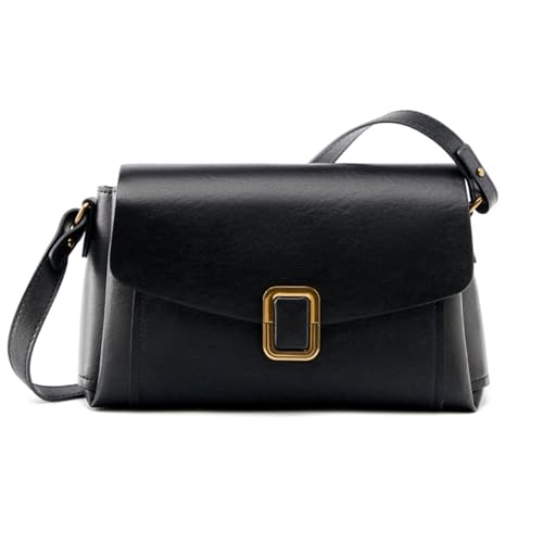 Image of Genuine Leather Crossbody Bag for Women, Adjustable Shoulder Bag | Lightweight Satchel Handbag, 2 Detachable Straps, Travel, Everyday, Work, Gift